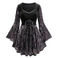 Laceveil Ruched Lace Trim Top