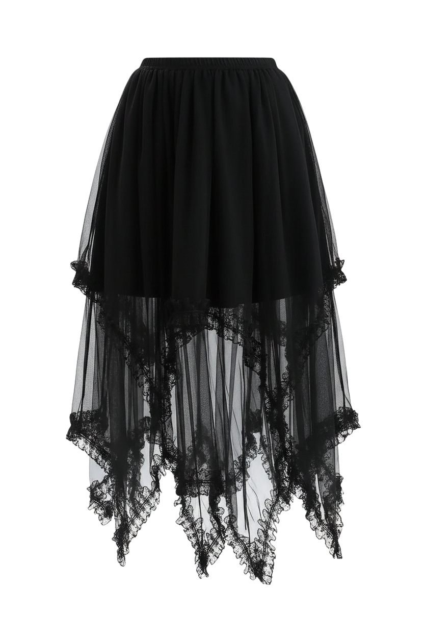 Handkerchief Midi Skirt