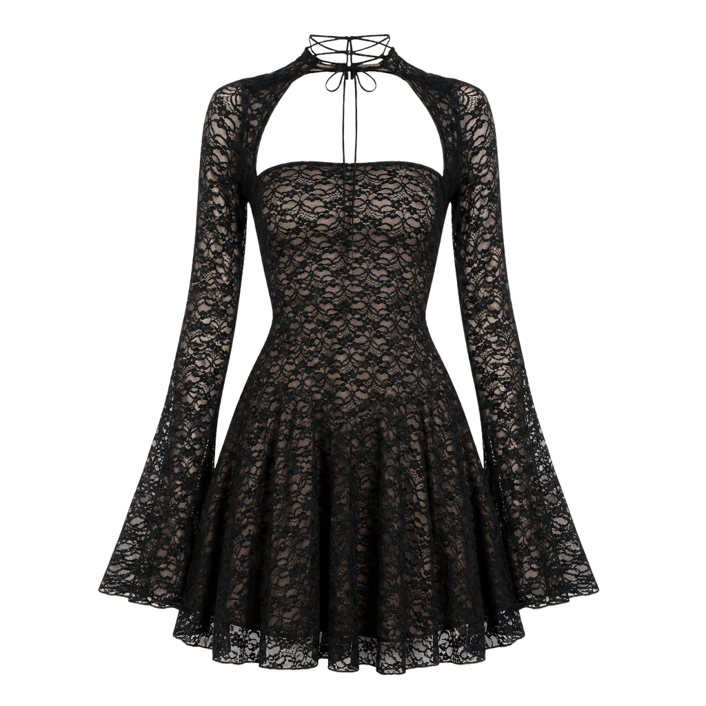 Square Neck Lace Mini