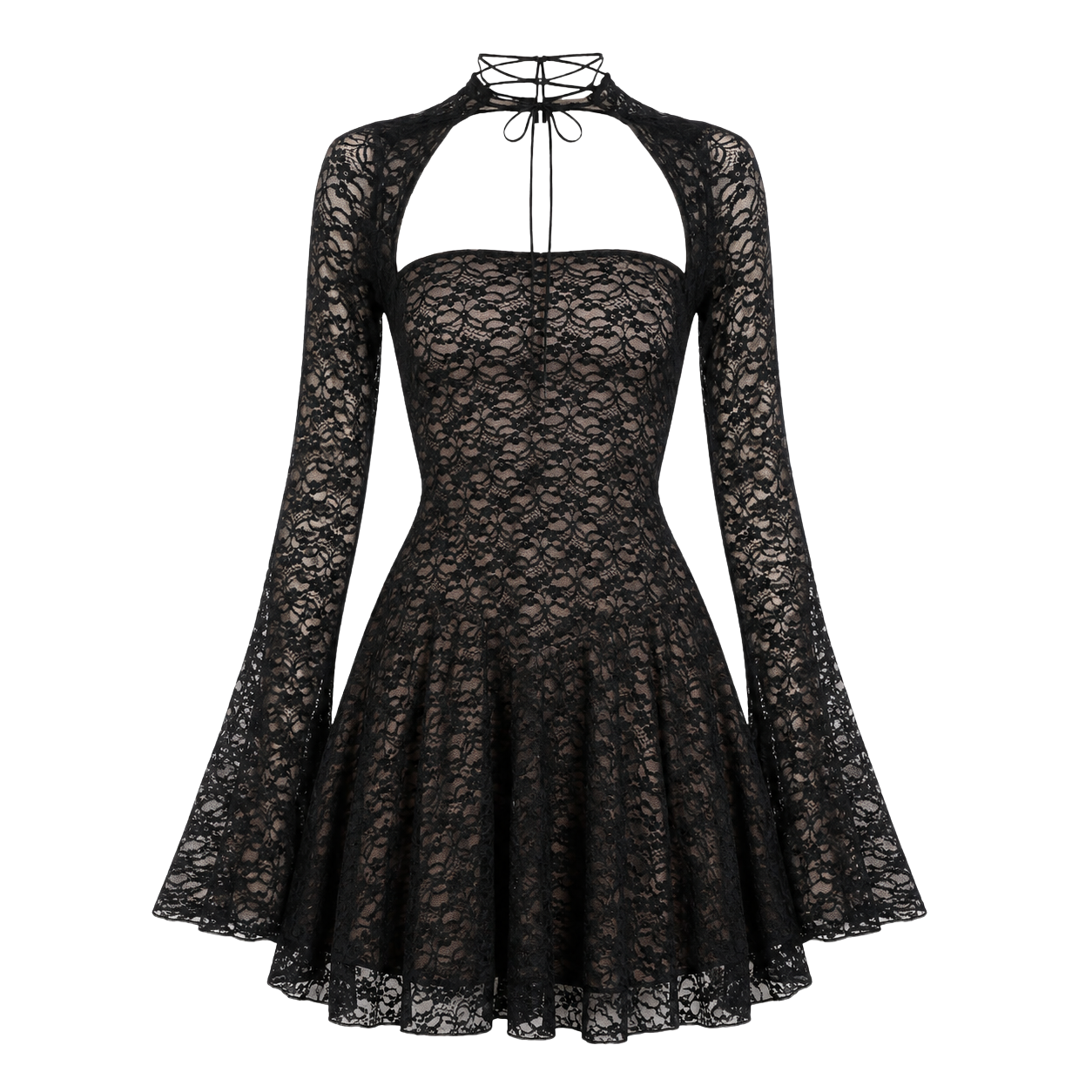 Square Neck Lace Mini