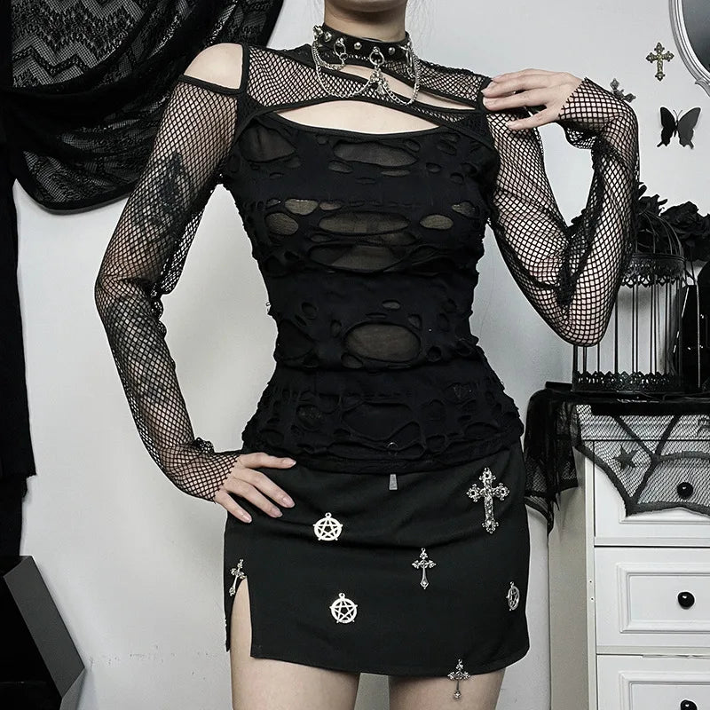 Elyndra Hollow Blouse