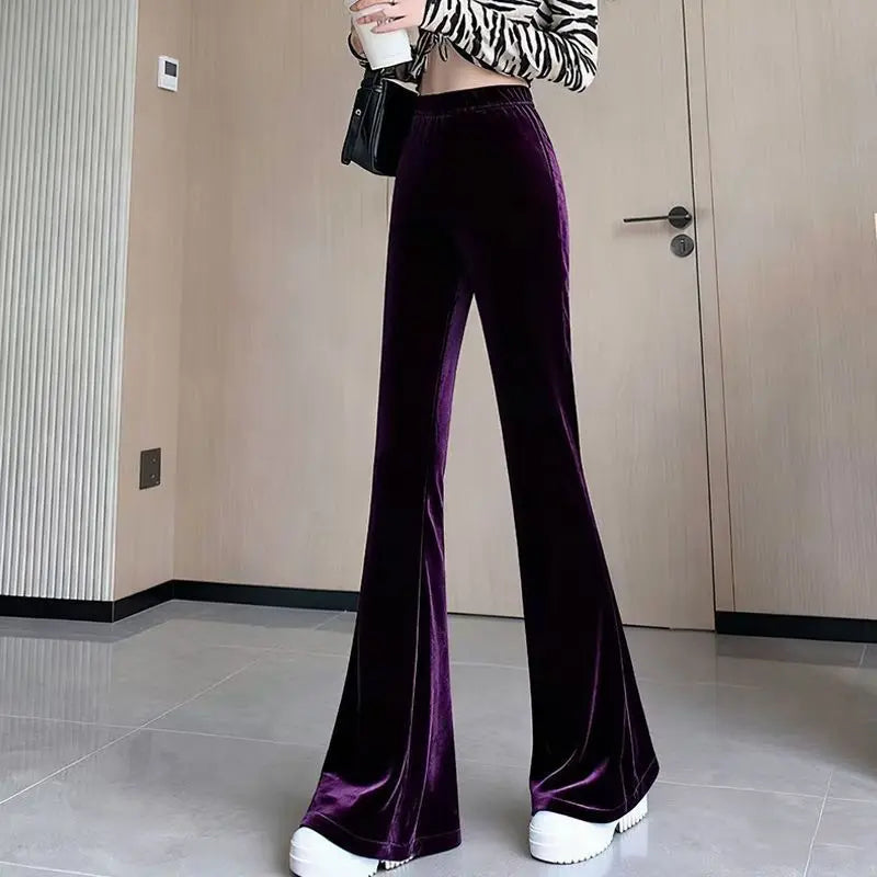Velvet Flare Pants