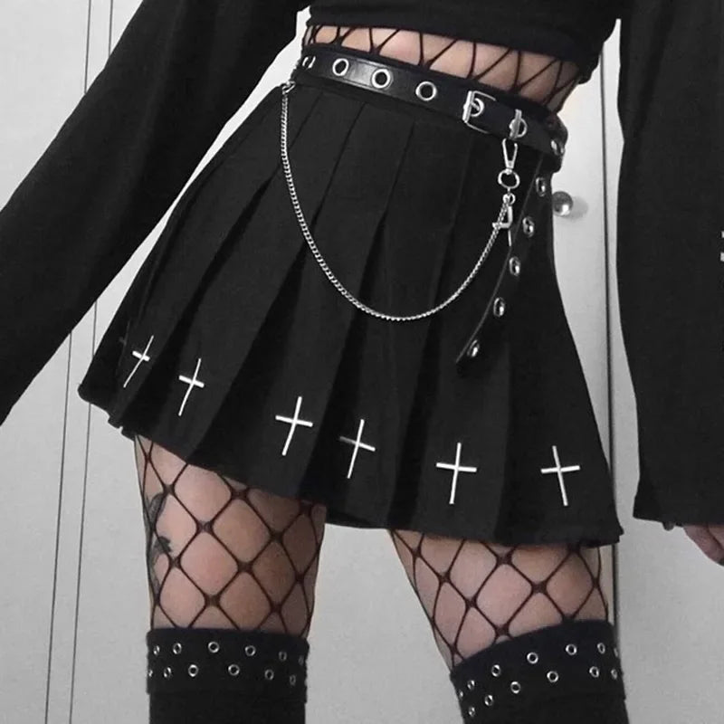 Punk Pleated Skirt
