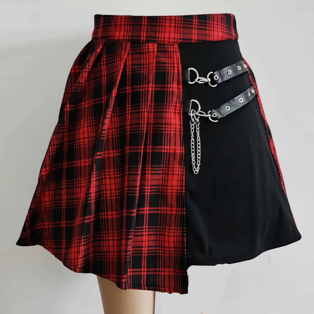 Rhavenne Plaid Mini Skirt