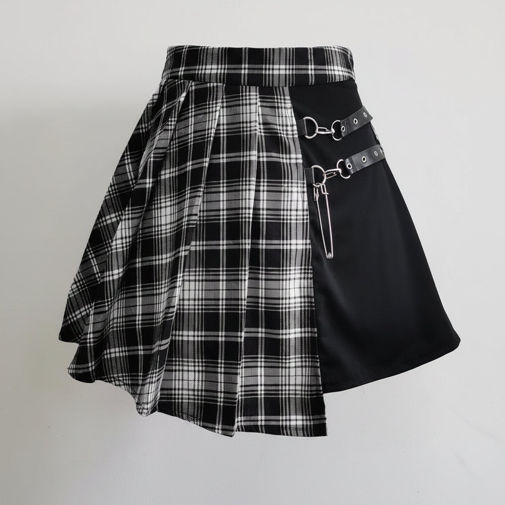 Rhavenne Plaid Mini Skirt