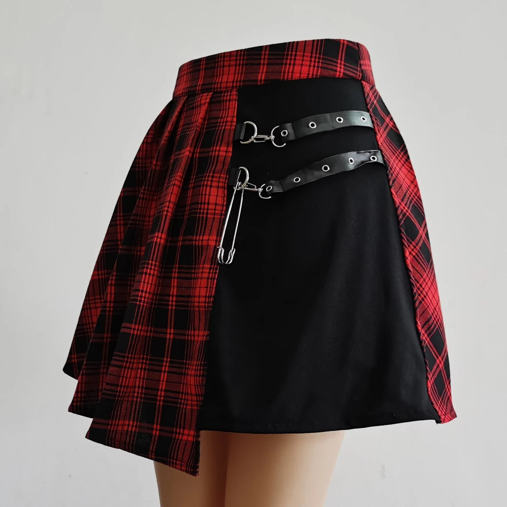 Rhavenne Plaid Mini Skirt
