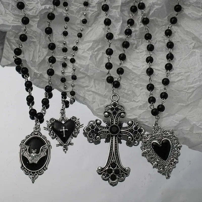 The Bat Cross Necklace