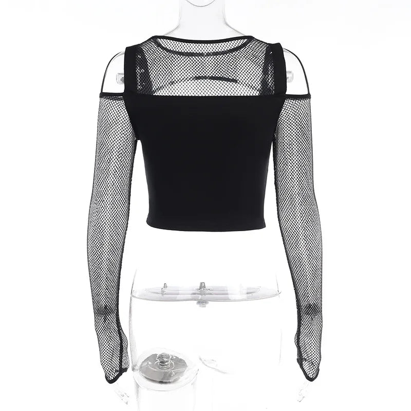 Fishnet Patchwork Top