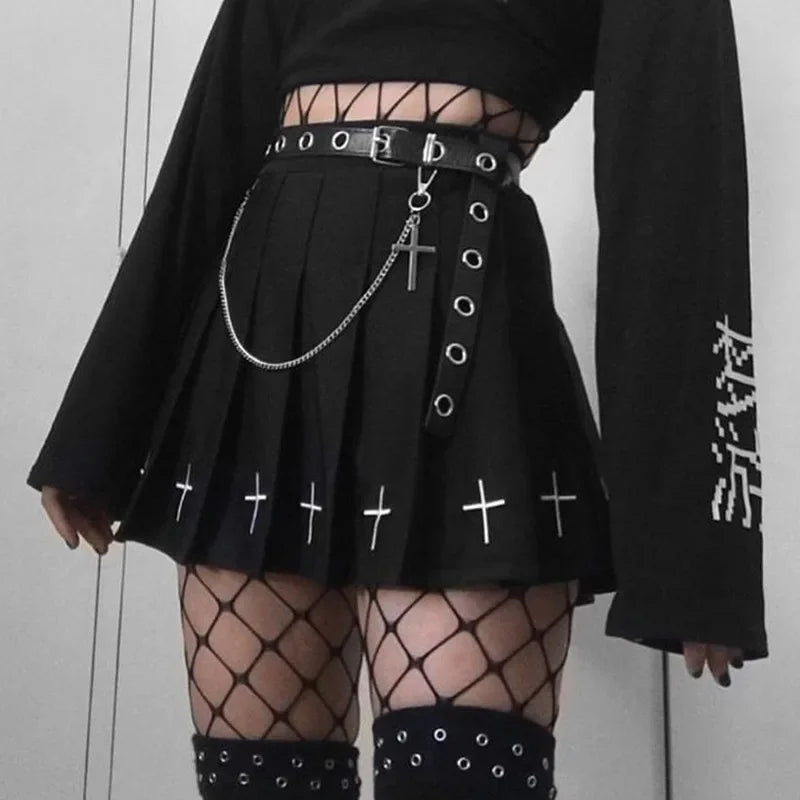 Punk Pleated Skirt