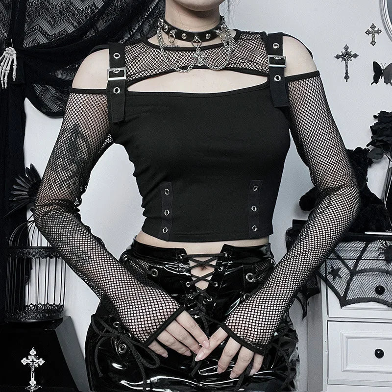 Fishnet Patchwork Top