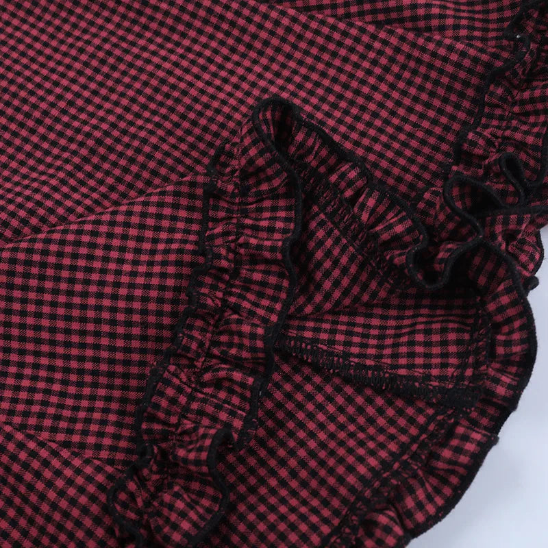 Plaid Flare Dress