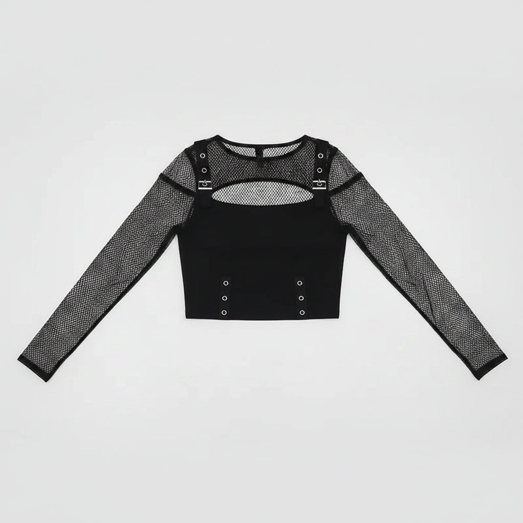 Fishnet Patchwork Top