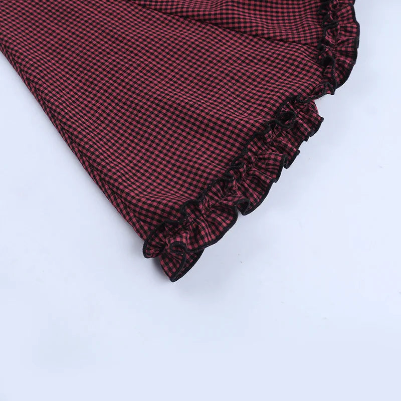 Plaid Flare Dress