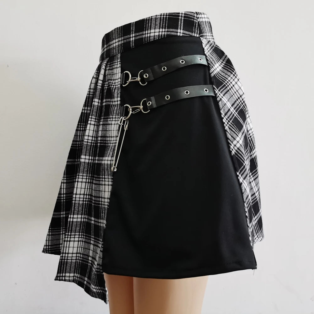 Rhavenne Plaid Mini Skirt