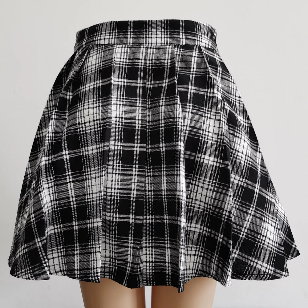 Rhavenne Plaid Mini Skirt