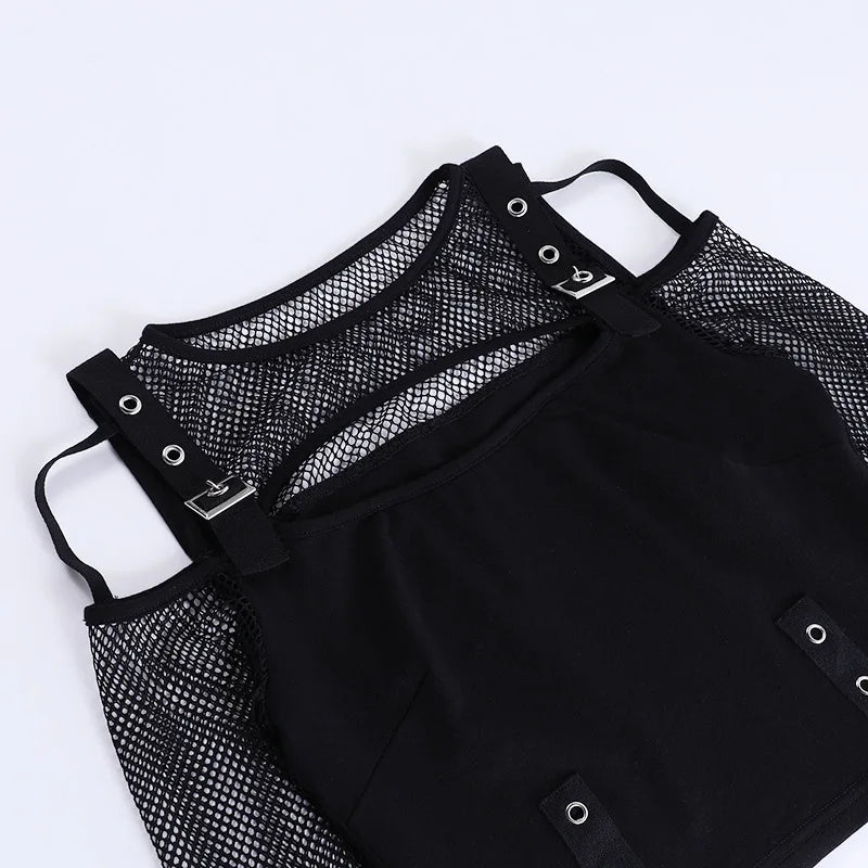 Fishnet Patchwork Top