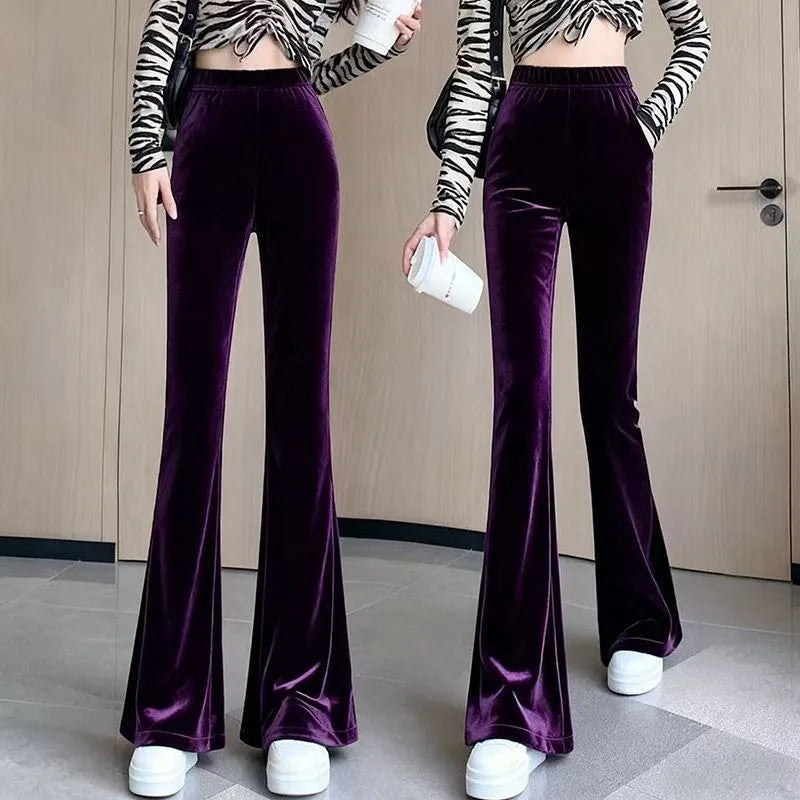 Velvet Flare Pants