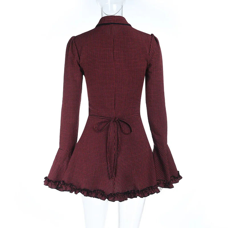Plaid Flare Dress