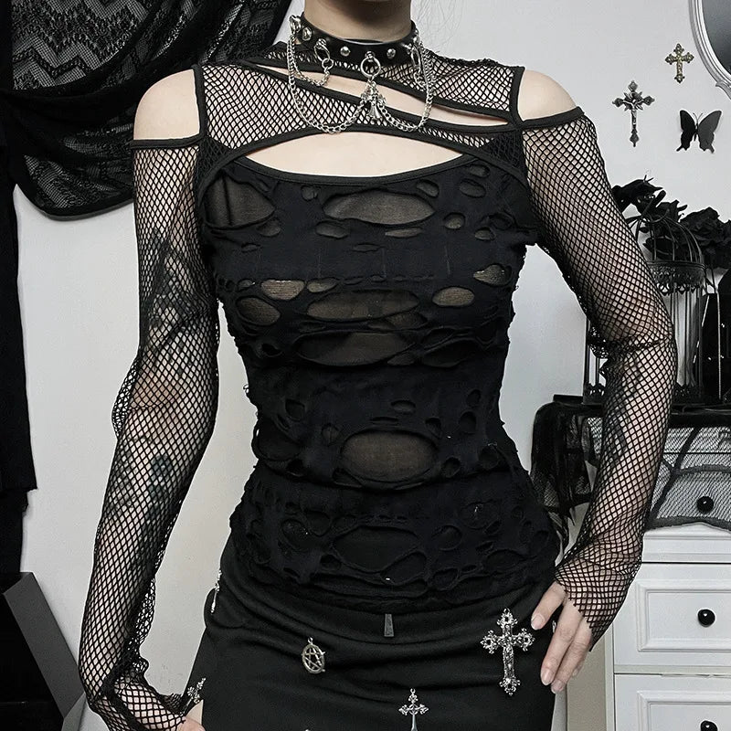 Elyndra Hollow Blouse