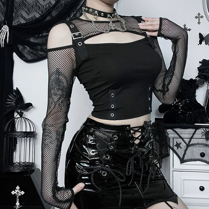 Fishnet Patchwork Top