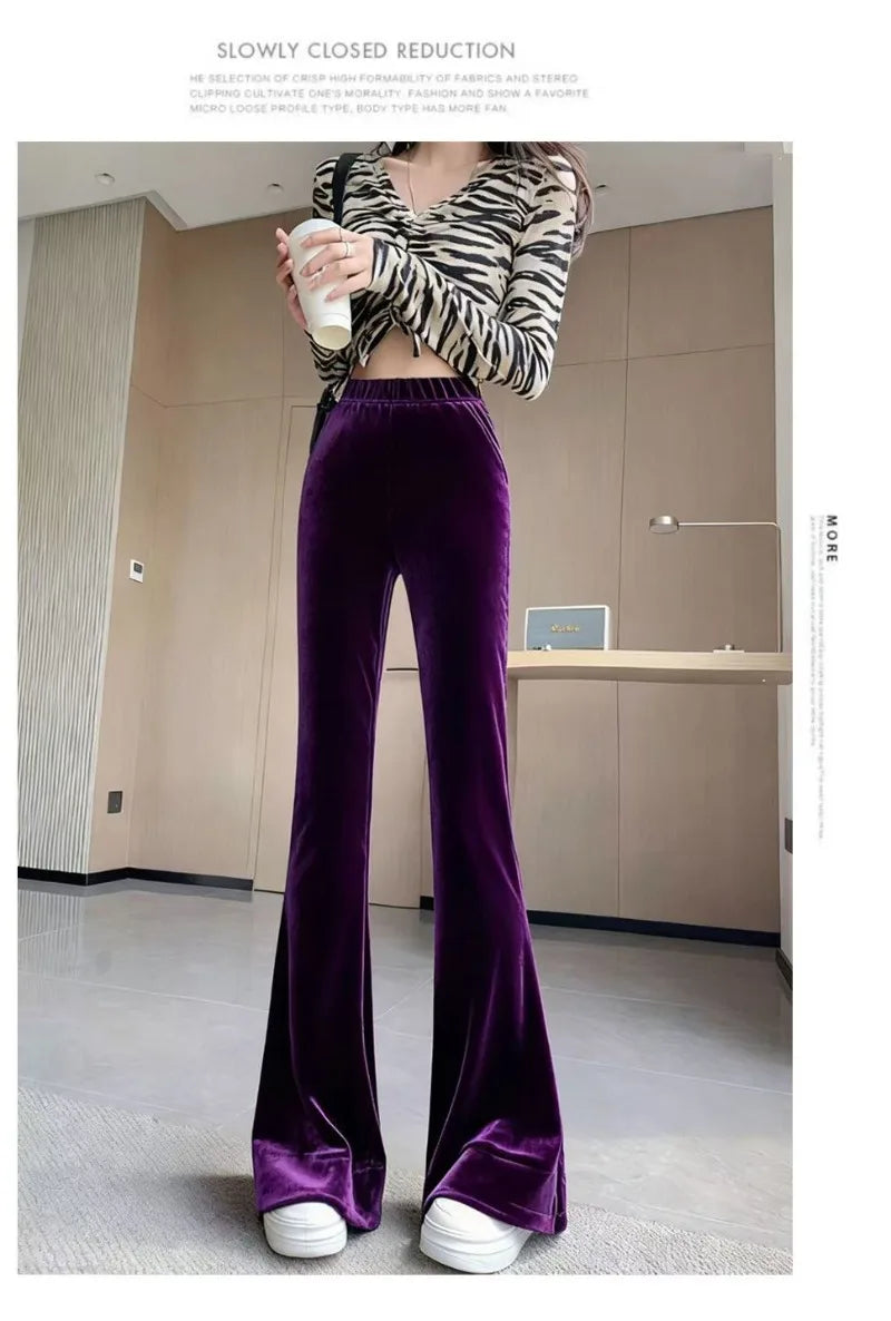 Velvet Flare Pants