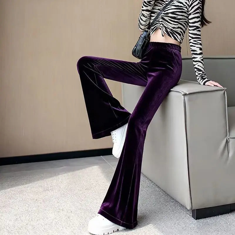 Velvet Flare Pants