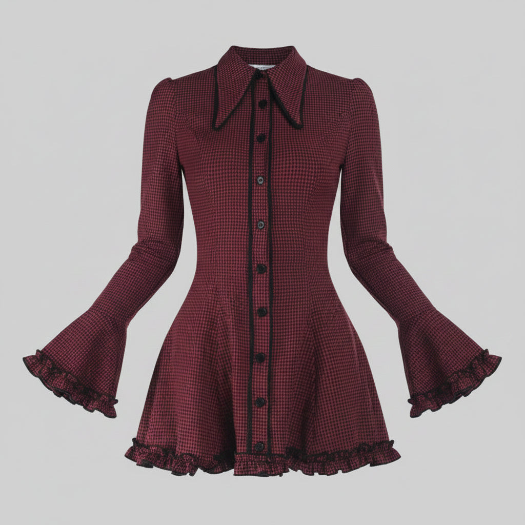 Plaid Flare Dress