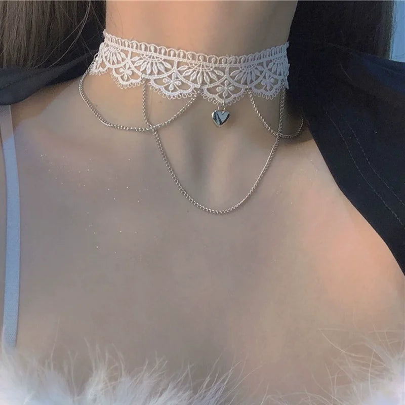The Lace Cross Choker