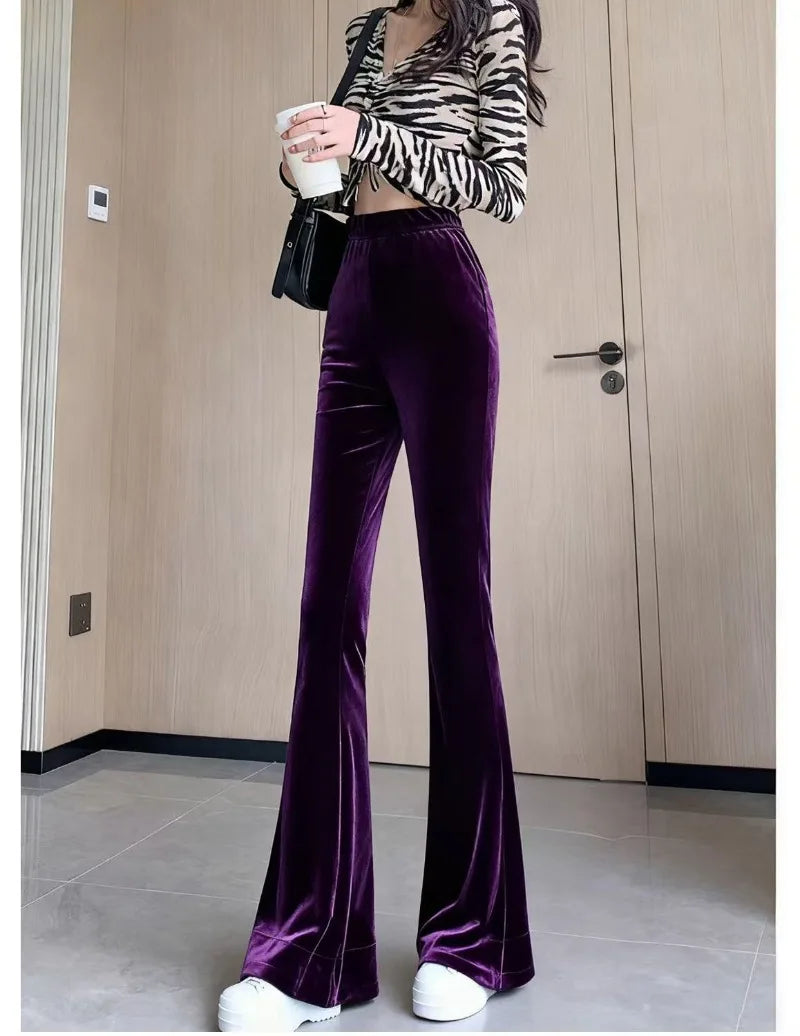 Velvet Flare Pants