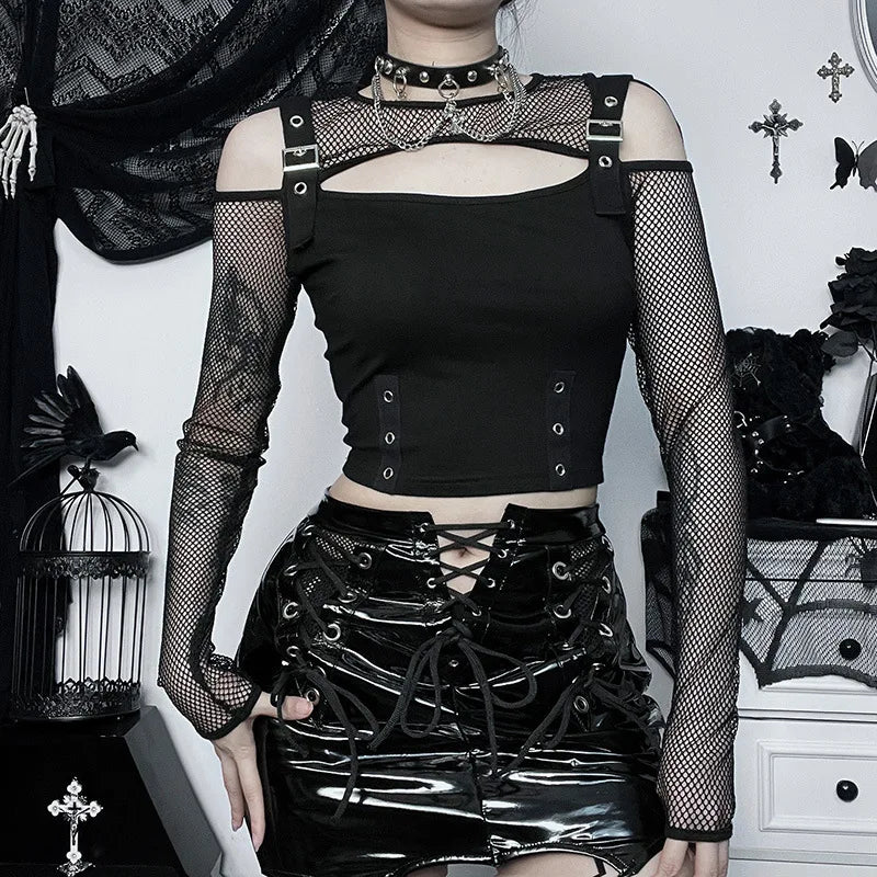 Fishnet Patchwork Top