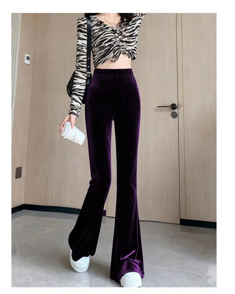 Velvet Flare Pants