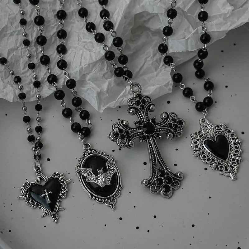 The Bat Cross Necklace