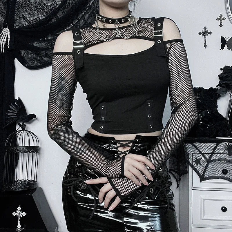 Fishnet Patchwork Top