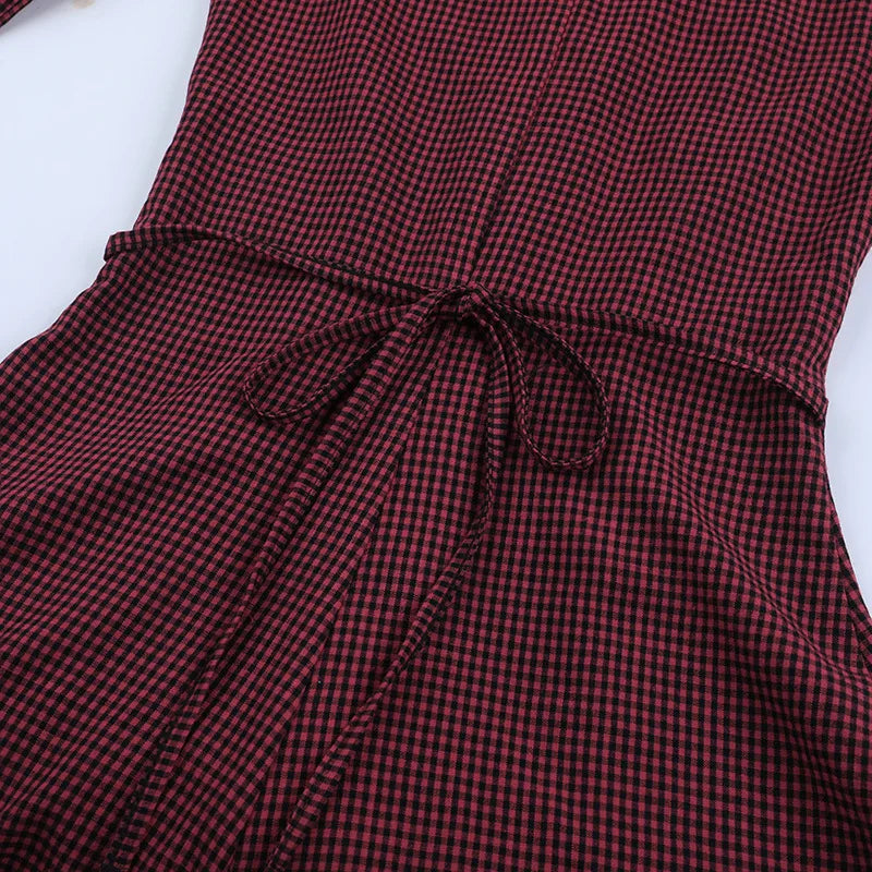 Plaid Flare Dress