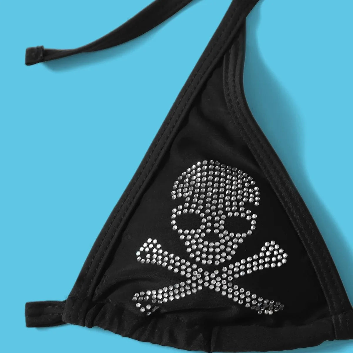 Crystal Skull Lace-Up Bikini