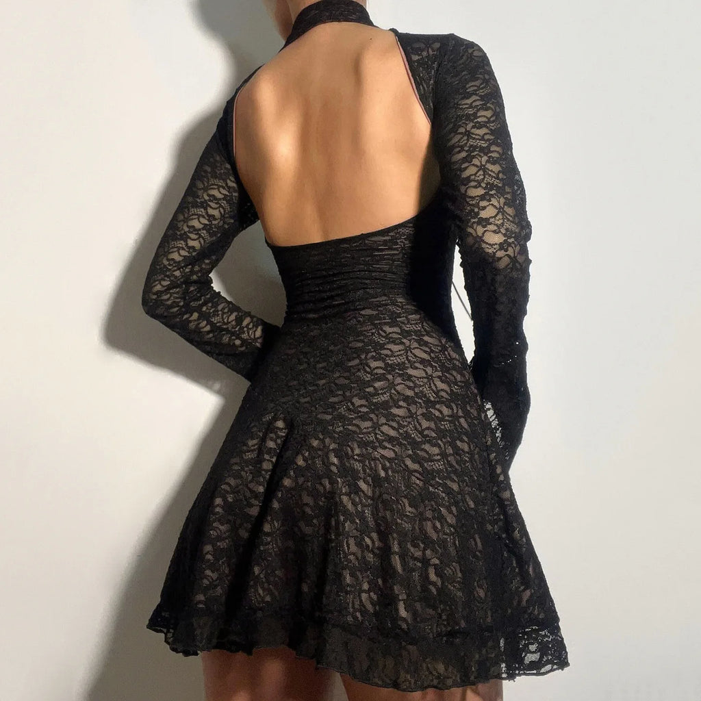 Square Neck Lace Mini