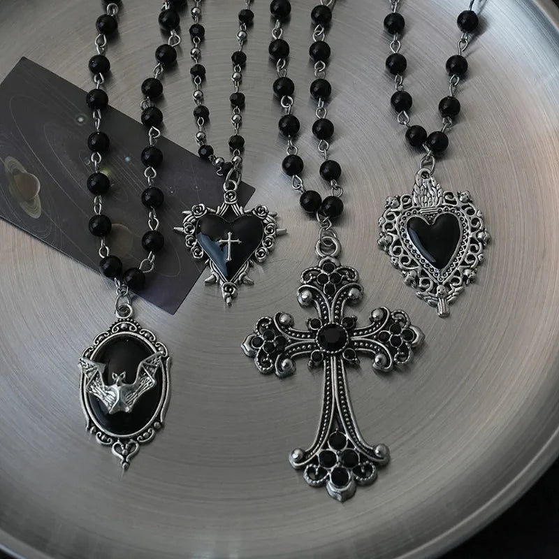 The Bat Cross Necklace