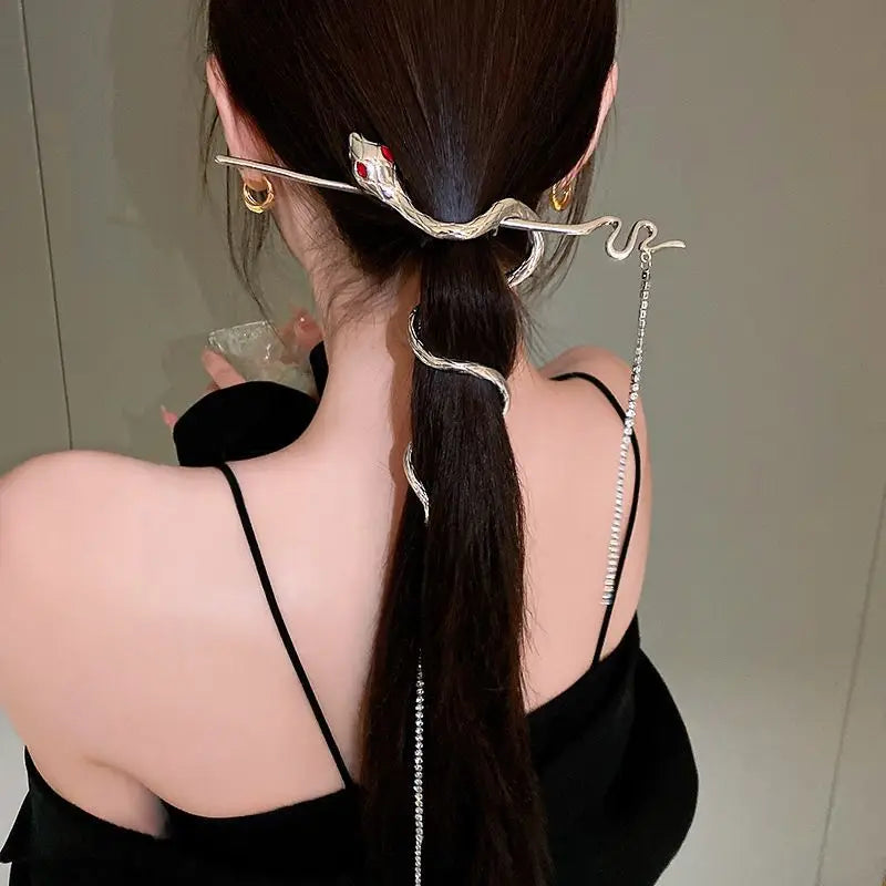Serpentine Snake Hair Stick