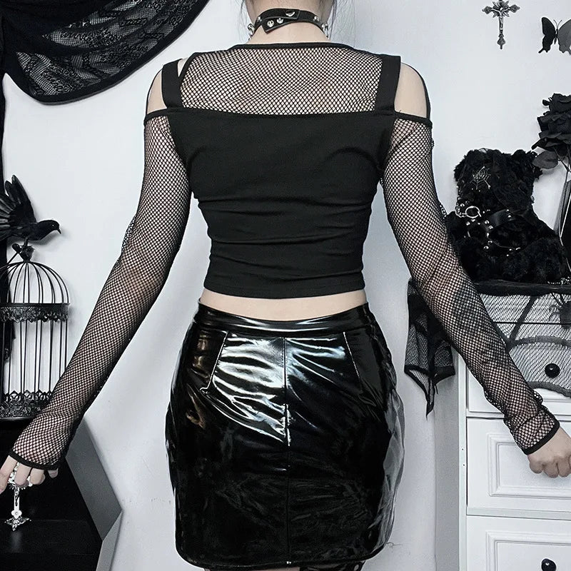 Fishnet Patchwork Top