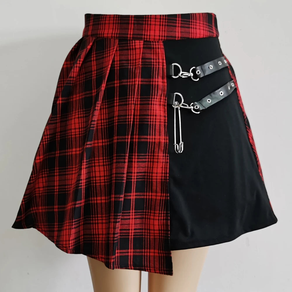 Rhavenne Plaid Mini Skirt