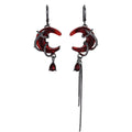 The Red Moon Rose Earrings